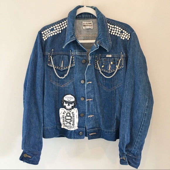 Do-Nothing by Sedgefield Jackets & Blazers - Do-Nothing by Sedgefield Vintage Denim Punk Jacket